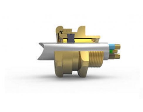 HAWKE 121/O/M20 BRASS NON ARMOURED CABLE GLAND, IP66/67